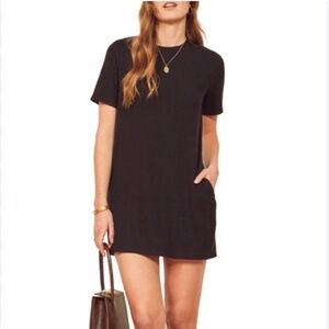 Reformation | Black T-Shirt Dress